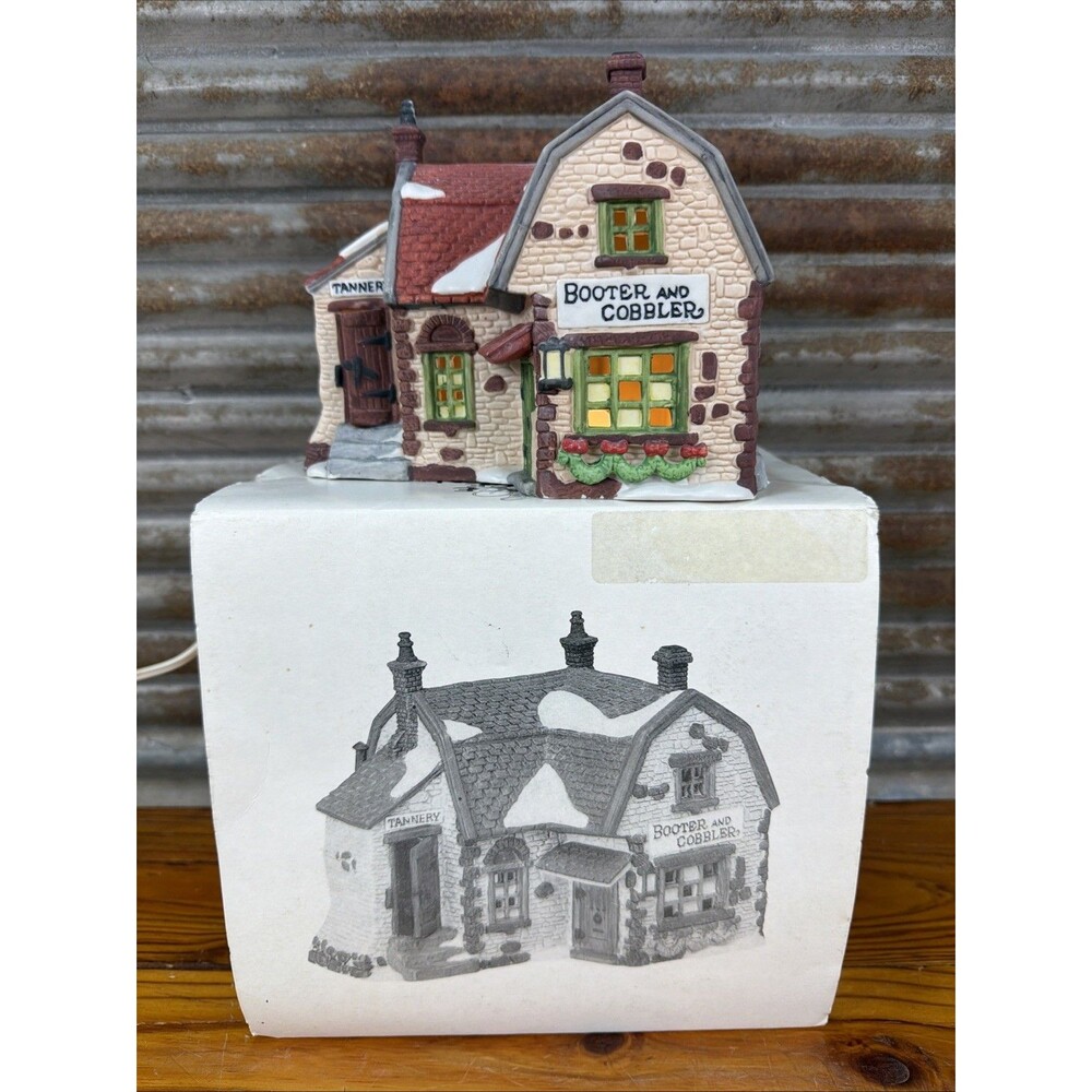 Department 56 Heritage Collection Dickens Village Booter and Cobbler Intro 1988